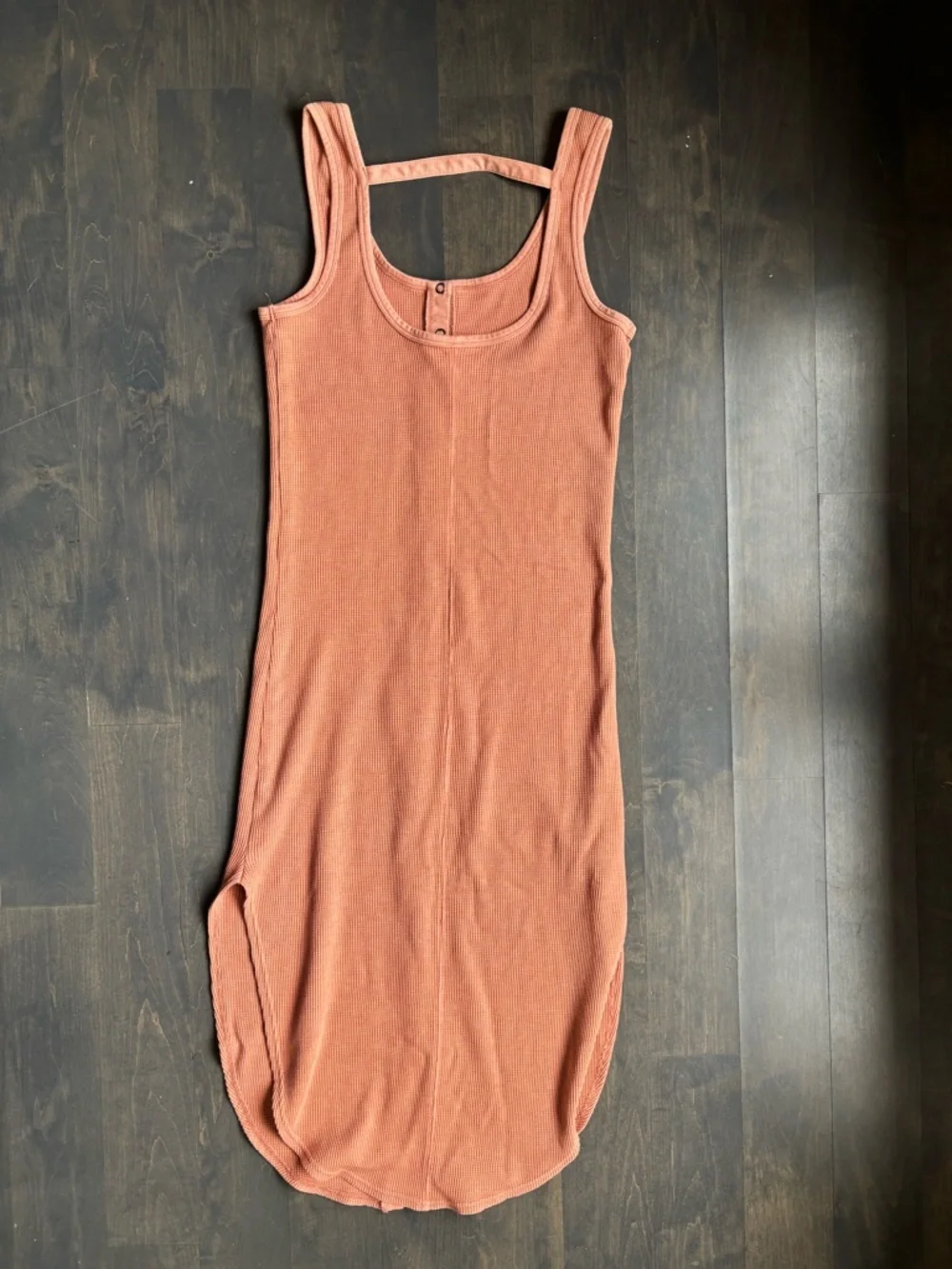 Daily Practice Ribbed Button-Front Tank Dress - Picture 9 of 9